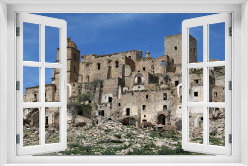 Fototapeta Naklejka Na Ścianę Okno 3D - Ruins of the ghost town Craco in Italy