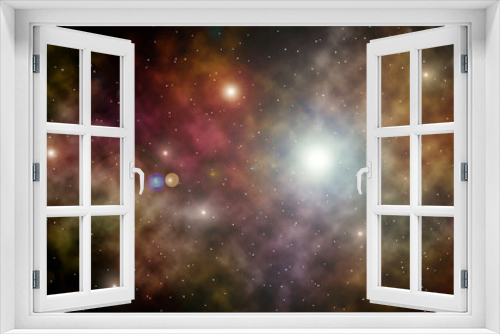 Fototapeta Naklejka Na Ścianę Okno 3D - Beautiful science background with colorful galaxy in deep space
