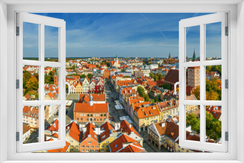 Fototapeta Naklejka Na Ścianę Okno 3D - Widok z lotu ptaka na Stare Miasto w Olsztynie