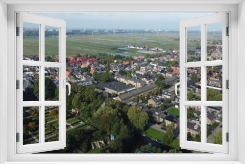 Fototapeta Naklejka Na Ścianę Okno 3D - Aeral view of Oostzaan and Oostzanerveld