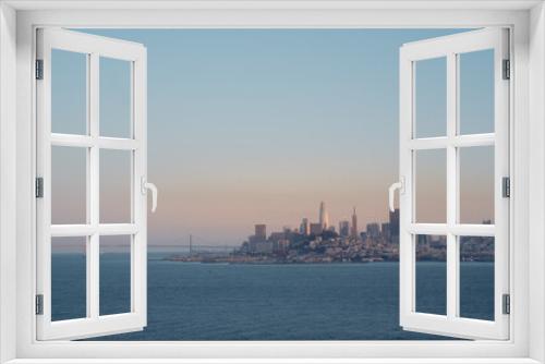 Fototapeta Naklejka Na Ścianę Okno 3D - View of the city of San Francisco, California from Alcatraz Island