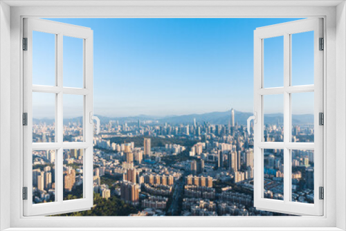 Fototapeta Naklejka Na Ścianę Okno 3D - Aerial photo of Futian City, Shenzhen, Guangdong, China