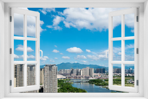 Fototapeta Naklejka Na Ścianę Okno 3D - Bird view over city of China