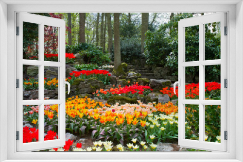 Fototapeta Naklejka Na Ścianę Okno 3D - spring garden Keukenhof, Holland
