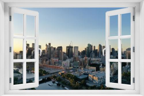 Fototapeta Naklejka Na Ścianę Okno 3D - A view of skyscrapers