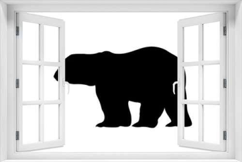 Fototapeta Naklejka Na Ścianę Okno 3D - silhouette of a bear