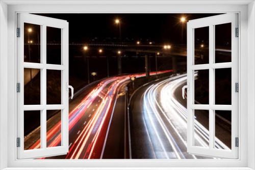 Fototapeta Naklejka Na Ścianę Okno 3D - Highway at Night