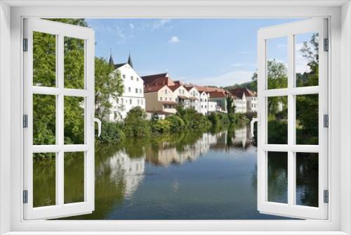 Fototapeta Naklejka Na Ścianę Okno 3D - Eichstätt - Blick vom Herzogssteg auf die Altmühl