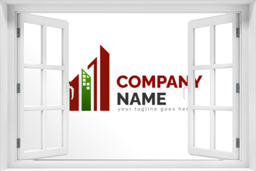 Trading Digital Logo Illustration in Red and Green Color. Modern Simple Logo Template Ready For Use. For your Business, Brand, Company, Corporation, and Many More.