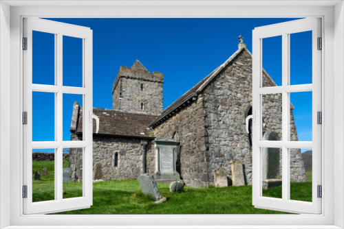 Fototapeta Naklejka Na Ścianę Okno 3D - St Clement's church at Rodel on the Isle of Lewis in the Outer Hebrides Scotland