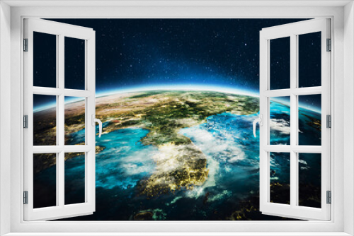 Fototapeta Naklejka Na Ścianę Okno 3D - Planet Earth - Korea. Elements of this image furnished by NASA