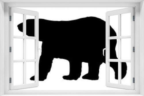 Fototapeta Naklejka Na Ścianę Okno 3D - bear silhouette