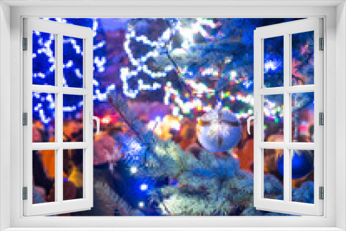 Fototapeta Naklejka Na Ścianę Okno 3D - christmas tree decoration in church