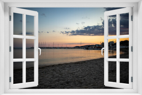 Fototapeta Naklejka Na Ścianę Okno 3D - Zachód słońca nad morzem