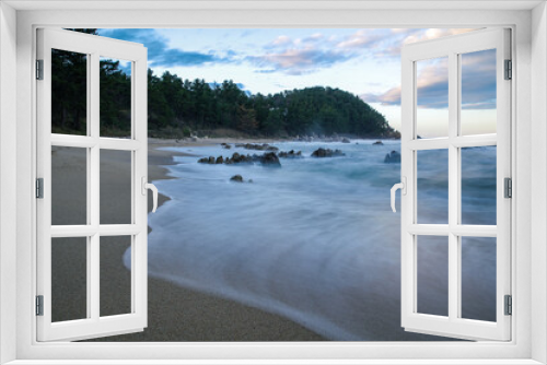 Fototapeta Naklejka Na Ścianę Okno 3D - 바다와 바위