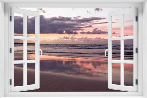Fototapeta Naklejka Na Ścianę Okno 3D - Sunset in Famara Beach - Lanzarote - Canary Islands