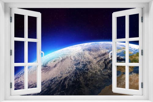 Fototapeta Naklejka Na Ścianę Okno 3D - Planet in space 3d illustration. Elements of this image are furnished by NASA