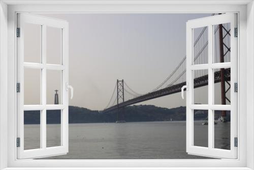Fototapeta Naklejka Na Ścianę Okno 3D - Lissabon Brücke über den Tajo