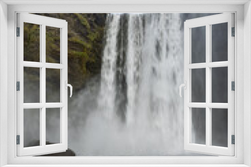 Fototapeta Naklejka Na Ścianę Okno 3D - tall waterfall in Iceland
