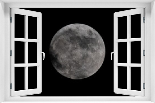 Fototapeta Naklejka Na Ścianę Okno 3D - Isolated close up of the full moon with light cloud cover