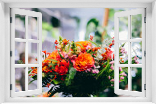 Fototapeta Naklejka Na Ścianę Okno 3D - Flowers and plants in florist shop