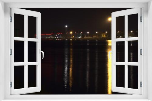 Fototapeta Naklejka Na Ścianę Okno 3D - night view of the harbor