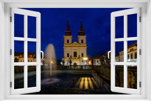 Fototapeta Naklejka Na Ścianę Okno 3D - Night photography of Czech historic town of Kadaň - Czech Republic, Europe