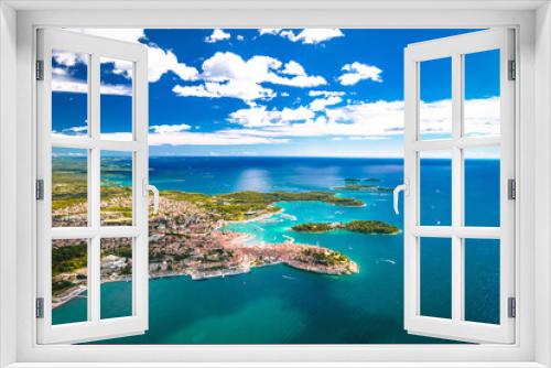 Fototapeta Naklejka Na Ścianę Okno 3D - Rovinj archipelago aerial panoramic view