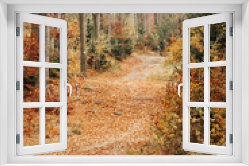 Fototapeta Naklejka Na Ścianę Okno 3D - Jesień w górach