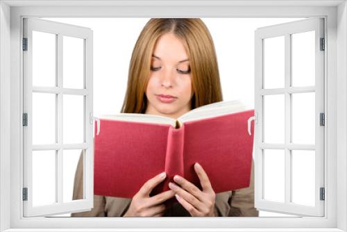 Beautiful woman with a book