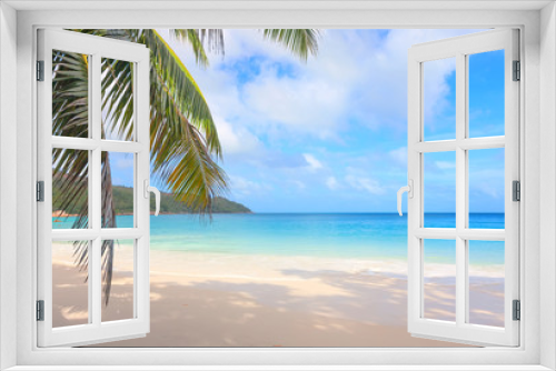 Fototapeta Naklejka Na Ścianę Okno 3D - Tropical beach Anse Lazio, Praslin island, Seychelles