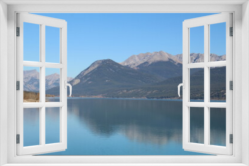 Fototapeta Naklejka Na Ścianę Okno 3D - Calm Reflections On The Lake, Nordegg, Alberta