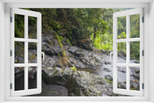 Fototapeta Naklejka Na Ścianę Okno 3D - Gembleng Waterfall, Sidemen jungle viewpoint