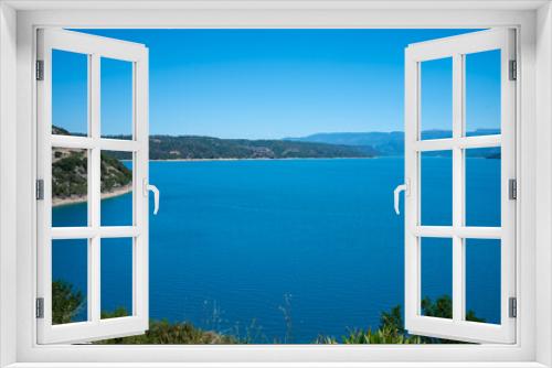 Fototapeta Naklejka Na Ścianę Okno 3D - Panoramic view of St. Croix lake in Verdon near Bauduen village, Provence, France