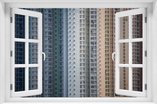 2022 Oct 14,Hong Kong.Dense and highrise residential apartment blocks in Hong Kong