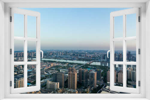 Fototapeta Naklejka Na Ścianę Okno 3D - Panoramic aerial view of Guangzhou, China