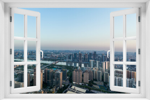 Fototapeta Naklejka Na Ścianę Okno 3D - Panoramic aerial view of Guangzhou, China