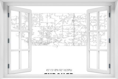 Andover Minnesota. US street map with black and white lines.