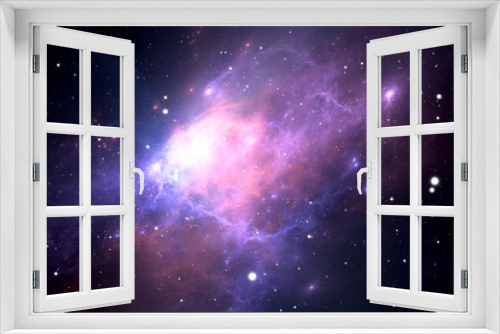 Fototapeta Naklejka Na Ścianę Okno 3D - Space background with star field and nebula, for use with projects on science, research, and education.