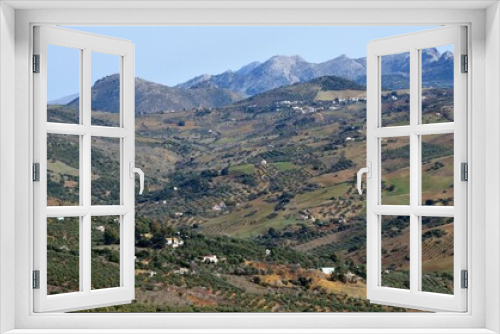 Fototapeta Naklejka Na Ścianę Okno 3D - Valle en el sur de la Comarca de Antequera, Málaga, Andalucía, España