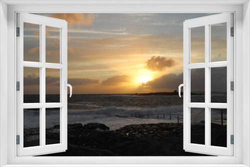 Fototapeta Naklejka Na Ścianę Okno 3D - Tramonto sull'oceano