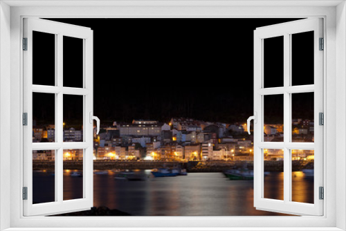 Fototapeta Naklejka Na Ścianę Okno 3D - stadt bei nacht