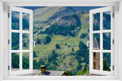 Fototapeta Naklejka Na Ścianę Okno 3D - France. Saint Veran. Hautes-Alpes. Regional natural park of Queyras. The village of Saint-Véran, highest municipality of Europe