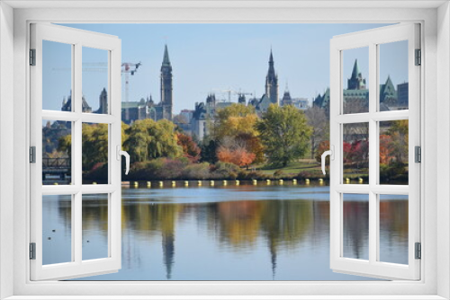 Parliament building in Ottawa in autumn