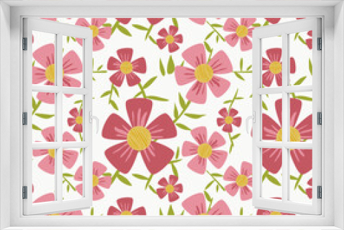 Fototapeta Naklejka Na Ścianę Okno 3D - Seamless background with floral patterns. Sakura pattern. Patterns for decoration. Wrapping paper pattern.