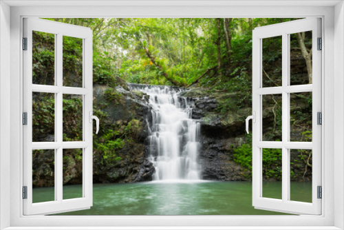 Fototapeta Naklejka Na Ścianę Okno 3D - Ton Rak Sai Waterfall is in Namtok Sam Lan National Park ,Saraburi Thailand.