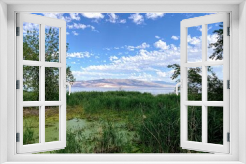 Fototapeta Naklejka Na Ścianę Okno 3D - Shore of Utah Lake from the Utah Lake Trail