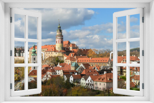 Fototapeta Naklejka Na Ścianę Okno 3D - Panorama of the Czech Krumlov.