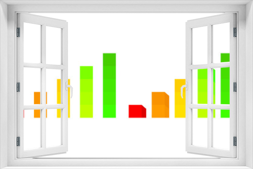 signal strength symbol with two types design 2d and 3d on white background