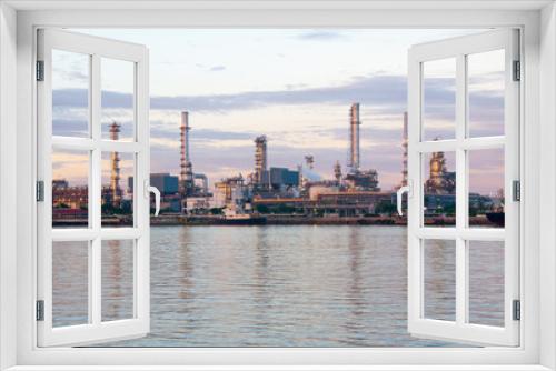 Fototapeta Naklejka Na Ścianę Okno 3D - Oil refinery factory at Thailand